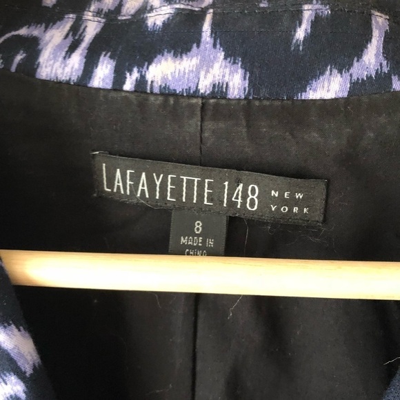 Lafayette 148 purple animal print blazer - Picture 3 of 5
